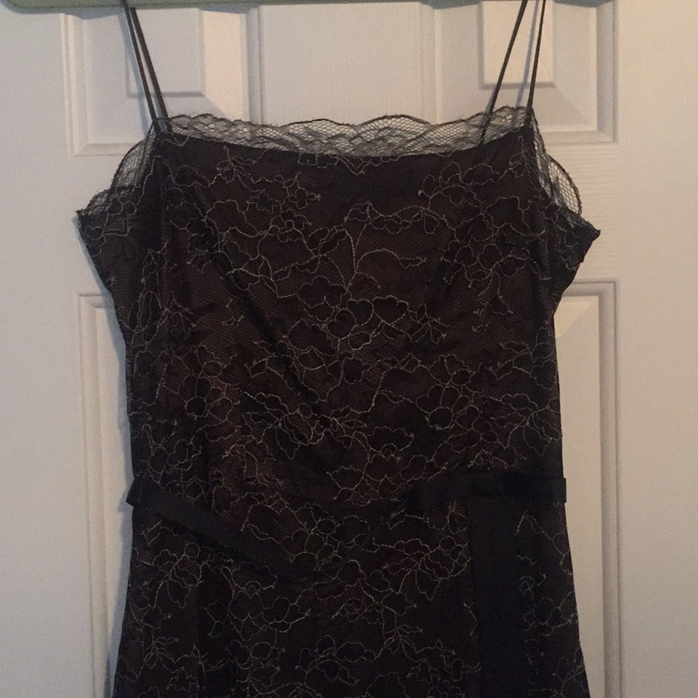 Black lace cocktail dress
